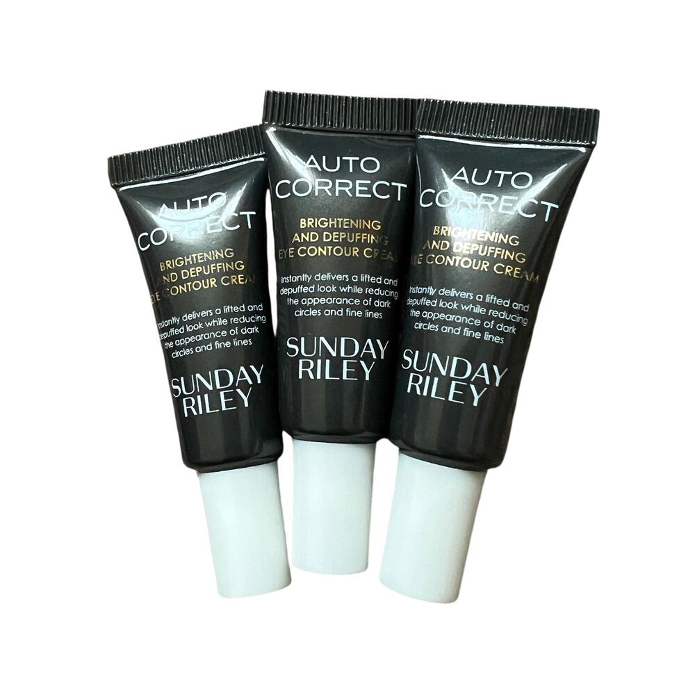 Sunday Riley Autocorrect Dark Circle Fine Line Eye Cream Lot of 3 Total 9ml
